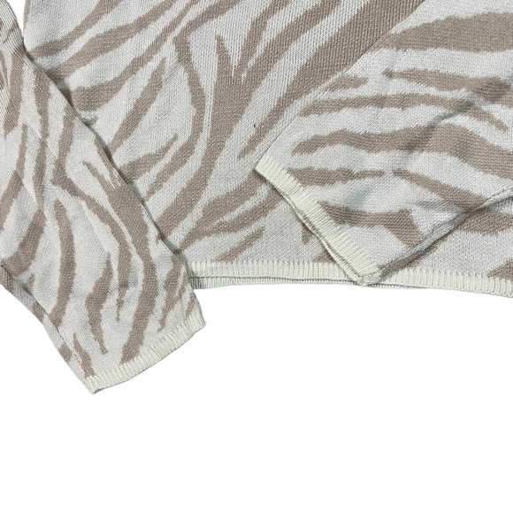 Beach Riot NWT XS Newport Sweater In Moonlight Zebra Tan/ Cream - Picture 5 of 9
